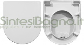 Copriwater > ORIGINALE > Per vas FLAMINIA > Modello LINK > Colore BIANCO > Sedile wc in Resina termoindurente > Coperchio avvolgente > Chiusura rallentata (Soft-close)