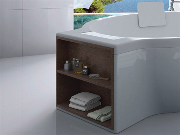 CIRCULAR - Vasca da bagno free-standing con vano portaoggetti