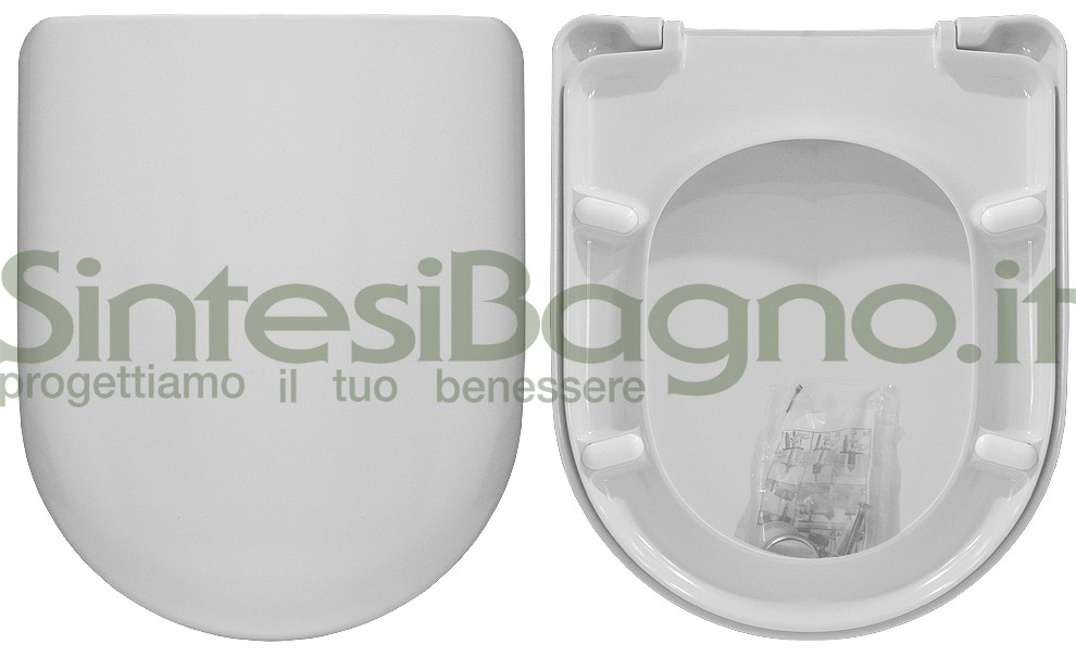 Toilet seat>ORIGINAL>for POZZI GINORI toilet bowl>YDRA model> Colour WHITE> DUROLUX> stainless steel hinges> Wrap-around cover | Toilet seat made of Durolux, thermoset of superior quality! The shape of this toilet seat is identical to the original and, like the original, is made of a thermosetting material, but of better quality, so that it has the following features: -fire resistant (certified according to the regulations FAR 25.853 and ABD001) - scratch-resistant, shining and durable surface / easy to clean / long lasting colour