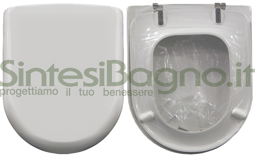 Toilet seat>ORIGINAL>For POZZI GINORI toilet bowl>YDRA model> Colour WHITE>Toilet seat made of thermosetting resin>Wrap-around cover