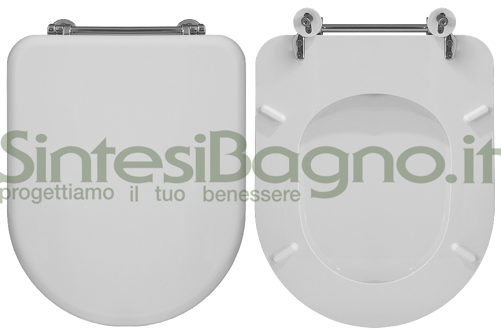 Copriwater DEDICATO in legno lavorato rivestito in resina di poliestere per vaso serie Starck 2 DURAVIT