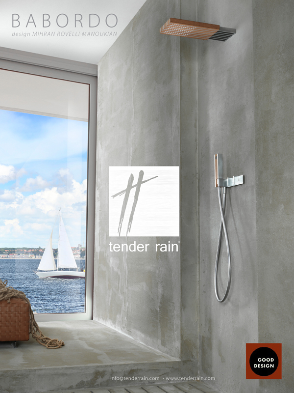 TENDER RAIN - SOFFIONE DOCCIA BABORDO - VINCE IL GOOD DESIGN AWARD