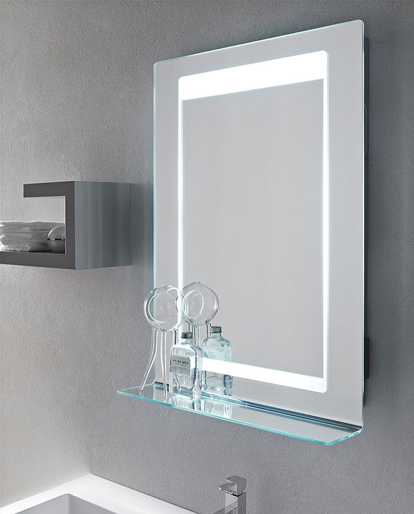 VIRGO | Specchiera bagno con mensola retroilluminata LED