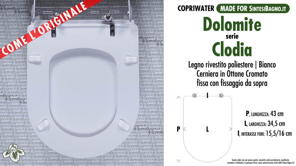 Sedile Copriwc per WC DOLOMITE modello ANTALIA 