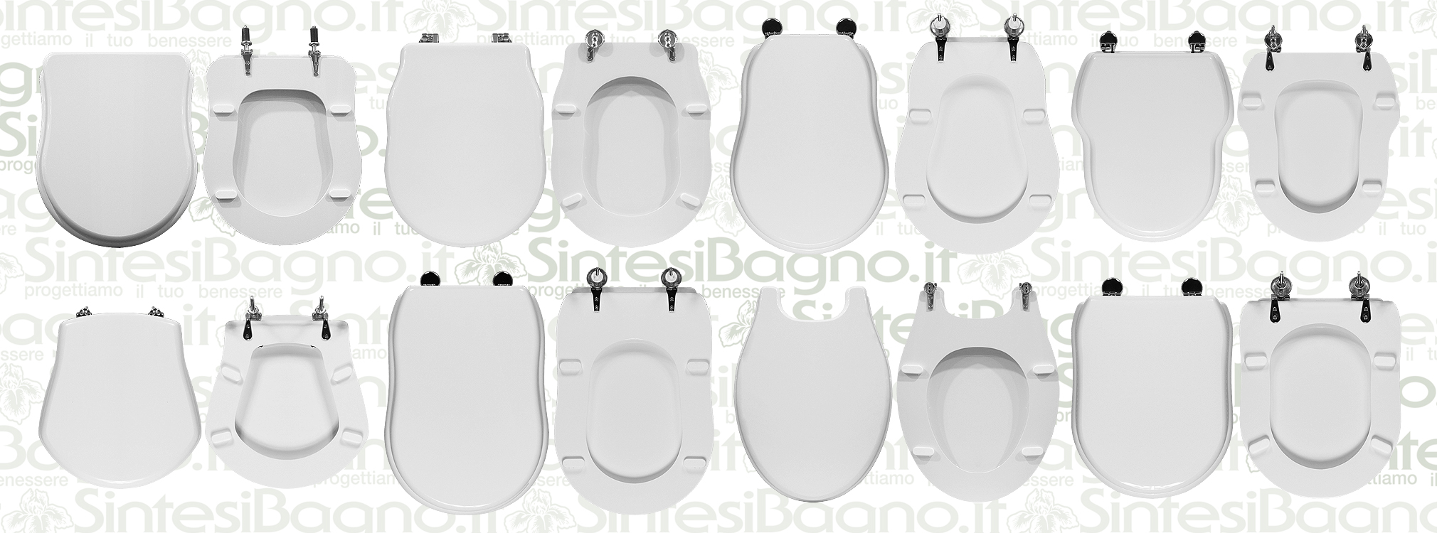 Georges sedile per WC con discesa automatica in diversi design 