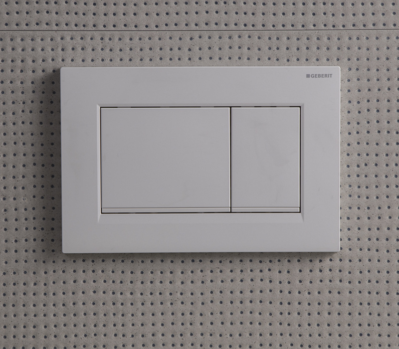 Geberit Placca di comando Sigma30 bianco opaco con profilo tasti bianco lucido